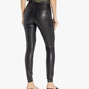 Hue high waist leather leggings XS black
